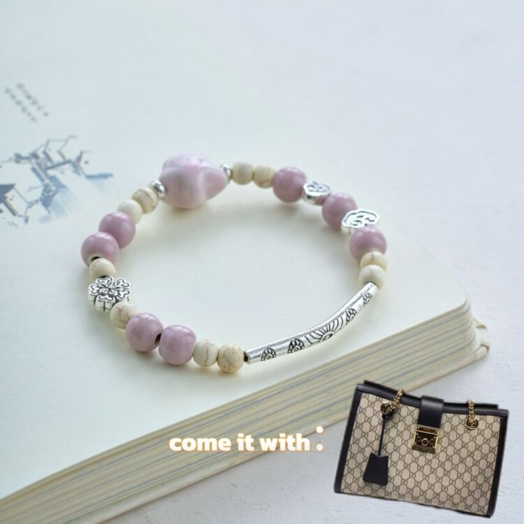 GG Padlock Bag&Pink Ceramic  Bracelet